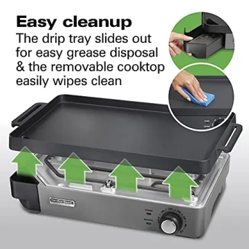 Hamilton Beach Cast Iron Electric Grill for Family Meals