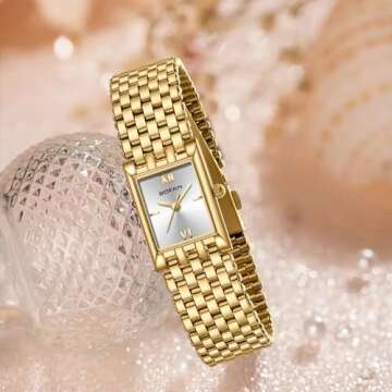 Luxury BOFAN Gold Watch for Women with Adjustable Band