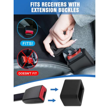 2 PCS Seat Belt Buckle Holders for Easy Access and Safety