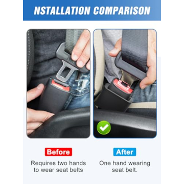 2 PCS Seat Belt Buckle Holders for Easy Access and Safety
