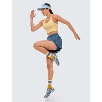 CRZ YOGA 2 in 1 Flowy Running Shorts for Women High Waisted Quick Dry for Athletic Gym Lounge Workout Cute Tennis Skirts Stelindigo XX-Small