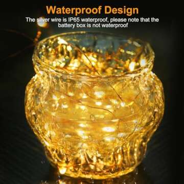 btfarm 6 Pack LED Fairy Lights Battery Operated 3 Modes, 7ft 20 Led Twinkle String Lights Waterproof, Mini Silver Wire Firefly Starry Moon Lights for DIY Christmas Mason jars Wedding Table Centerpiece