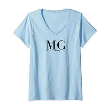 Womens MG Art Gallery Logo V-Neck T-Shirt