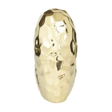 Deco 79 Gold Heart Sculpture - Elegant Porcelain Home Decor