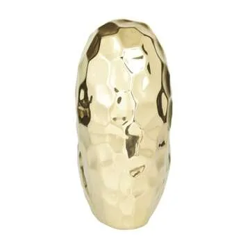 Deco 79 Gold Heart Sculpture - Elegant Porcelain Home Decor