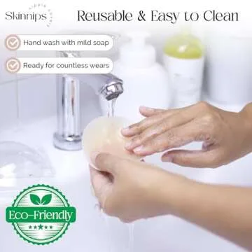 Skinnips Premium Sticky Adhesive Silicone Nipple Pasties - Reusable Breast Covers for Women with Travel Box (Creme)