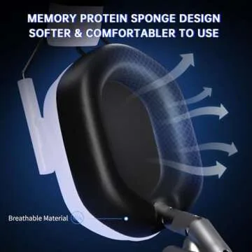 RYR Wireless Gaming Headset for Xbox Series X|S, Xbox One, PC, PS5/4, Mac, Mobile, Switch, 3D Surround Sound, Bluetooth 5.3, 60H Battery, Gaming Headphones with Detachable Noise Canceling Mic-White