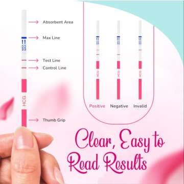 Clinical Guard 25 Pregnancy Tests Early Detection Strips - FSA HSA Eligible - Sensitive & Accurate Measurement Within 5 mins -Pregnancy Test Strips for Women - HCG Test Strip Kit- Pruebas De Embarazo