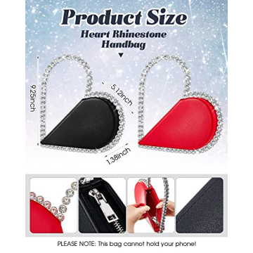 Stylish Amylove Mini Heart Shaped Clutch Bag Set for Women