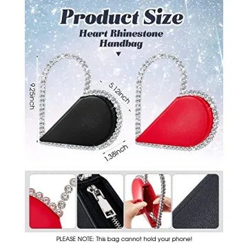 Stylish Amylove Mini Heart Shaped Clutch Bag Set for Women