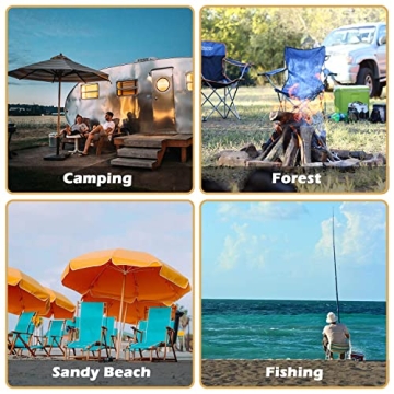 DOALBUN Double Camping Chair with Umbrella & Cooler Bag