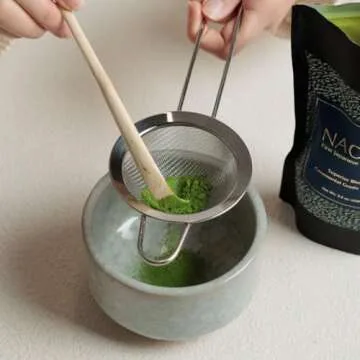 Naoki Matcha Large Stainless Steel Matcha Tea Sifter with Handle Matcha Set - Eliminate Clumps In Yo...
