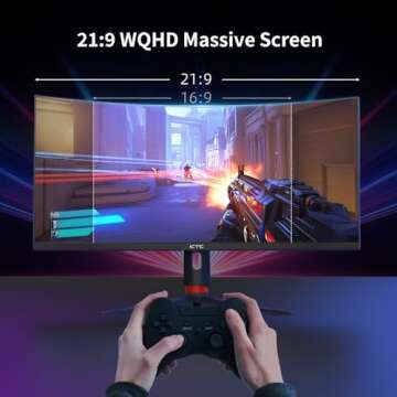 KTC 34'' Curved Ultrawide Gaming Monitor - Immersive 165Hz Display