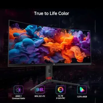 KTC 34'' Curved Ultrawide Monitor, 165Hz, 3440x1440p