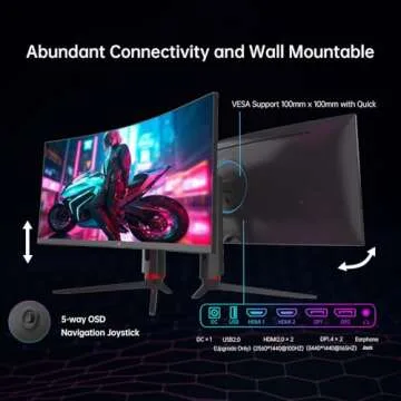 KTC 34'' Curved Ultrawide Monitor, 165Hz, 3440x1440p