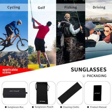 JIM HALO Flat Top Shield Sunglasses for Men and Women