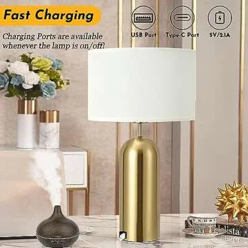 Elegant MoMyofdy Gold Touch Control Bedside Lamps