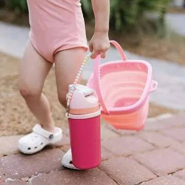 Ryan & Rose Water Bottle Handle - Water Bottle Sling, Carrier, Holder with strap - Soft Durable Silicone - Fits Most 8-40oz Bottles - Compatible Stanley Cup Accessories (Smoothie)