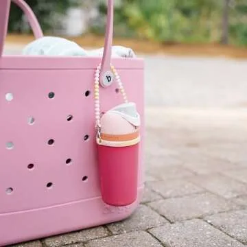 Ryan & Rose Water Bottle Handle - Water Bottle Sling, Carrier, Holder with strap - Soft Durable Silicone - Fits Most 8-40oz Bottles - Compatible Stanley Cup Accessories (Smoothie)