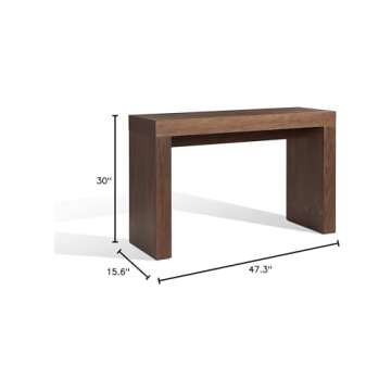 Neos Modern Furniture Console Table, Walnut