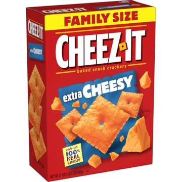 Cheez-It Cheese Crackers - Extra Cheesy Family Size Snack, 21oz
