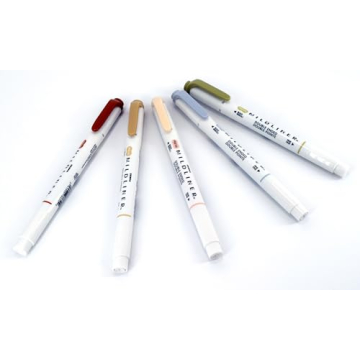 Zebra Mildliner Highlighters Set - Double-Ended, No Bleed Colors