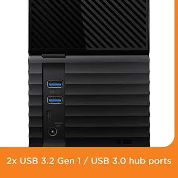 WD 8TB My Book Duo Desktop RAID External Hard Drive HDD, USB 3.1, With Password Protection and Auto Backup Software - WDBFBE0120JBK-NESN