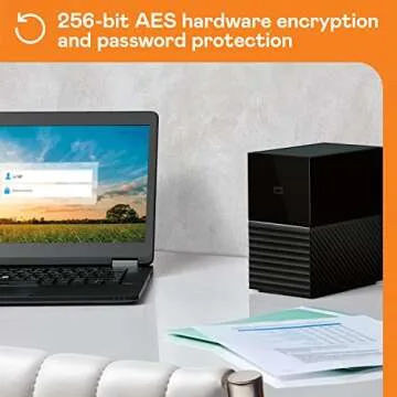 WD 8TB My Book Duo Desktop RAID External Hard Drive HDD, USB 3.1, With Password Protection and Auto Backup Software - WDBFBE0120JBK-NESN