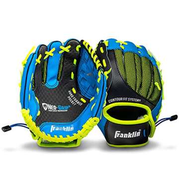 Franklin Sports Teeball/Baseball Glove - Left and Right Handed Youth Fielding Glove - Neo-Grip - Syn...