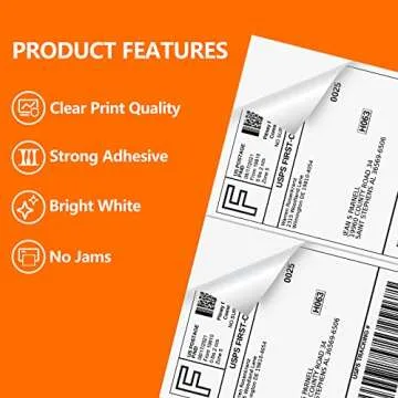 SJPACK 100 Half Sheet Shipping Labels for Every Need