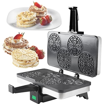 Piccolo Pizzelle Baker Makes 4 Mini Cookies - Easy & Fun!