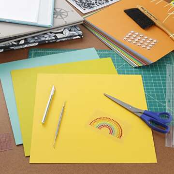 Cardstock 12x12 Variety Pack, 60 Sheets | 80lb Premium Textured Scrapbook Paper, Solid Core | Acid F...