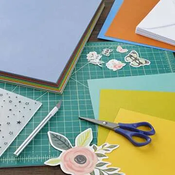 Cardstock 12x12 Variety Pack, 60 Sheets | 80lb Premium Textured Scrapbook Paper, Solid Core | Acid Free Double Sided Card Stock for Paper Crafts, Embossing, Cardmaking | Earth Tones