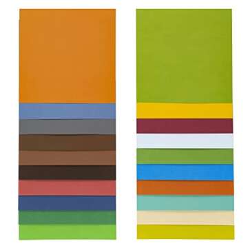 Cardstock 12x12 Variety Pack, 60 Sheets | 80lb Premium Textured Scrapbook Paper, Solid Core | Acid Free Double Sided Card Stock for Paper Crafts, Embossing, Cardmaking | Earth Tones