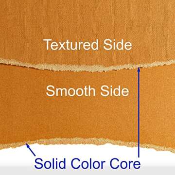 Cardstock 12x12 Variety Pack, 60 Sheets | 80lb Premium Textured Scrapbook Paper, Solid Core | Acid Free Double Sided Card Stock for Paper Crafts, Embossing, Cardmaking | Earth Tones