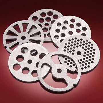 STX Turboforce II "Platinum" w/Foot Pedal Heavy Duty Electric Meat Grinder & Sausage Stuffer: 6 Grinding Plates, 3 S/S Blades, 3 Sausage Tubes, Kubbe, 2 Meat Claws, Burger-Slider Patty Maker - Black