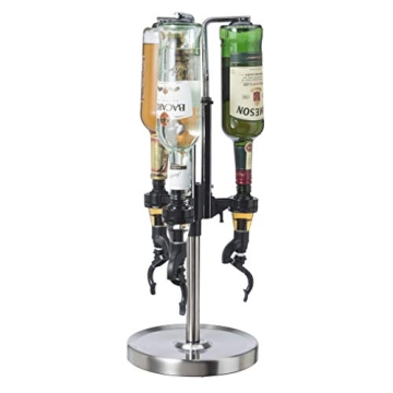 OGGI 3-Bottle Revolving Liquor Dispenser - Stainless Steel