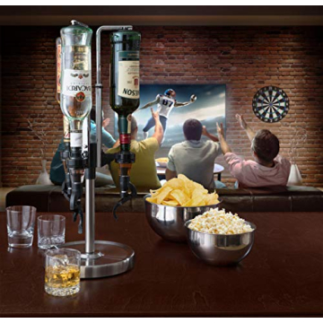 OGGI 3-Bottle Revolving Liquor Dispenser - Stainless Steel