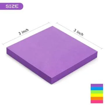 Early Buy Bright Sticky Notes 6 Pads 3x3 in, 600 Sheets Total