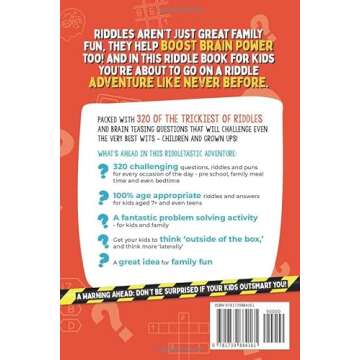 The Tricky Riddles Book For Smart Kids: 320 Fun Riddles, Brain Teasers, and Trick Questions for Ever...