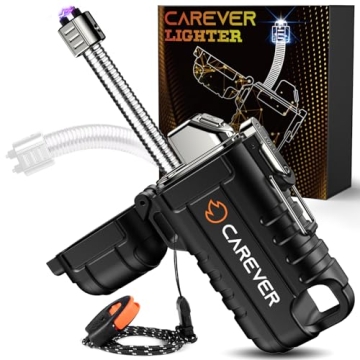 Electric Lighters Waterproof Gifts for Men: 360 Flexible USB Plasma Arc Camping Lighter - Christmas ...