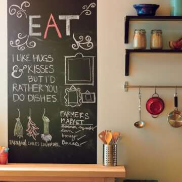 Rust-Oleum 301450 Specialty Chalkboard Brush-On Paint, 30 oz, Flat Black