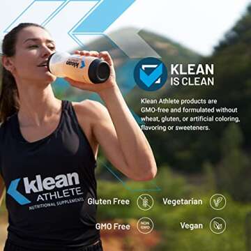 Klean ATHLETE Klean BCAA + Peak ATP | Amino Acid Supplement for Muscle Building, Workout Recovery, and Lean Muscle | 9.1 Ounces | Natural Orange Flavor