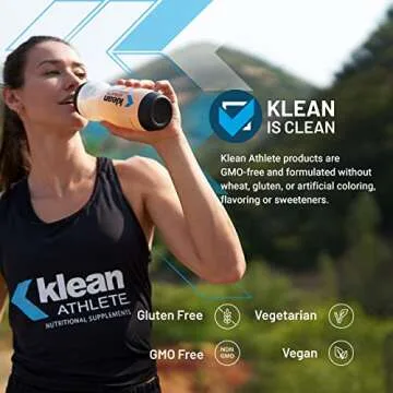 Klean ATHLETE Klean BCAA + Peak ATP | Amino Acid Supplement for Muscle Building, Workout Recovery, and Lean Muscle | 9.1 Ounces | Natural Orange Flavor