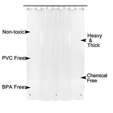 Shower Curtain Liner with Weighted Magnets - Heavy Duty PEVA