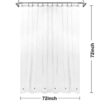 Shower Curtain Liner with Weighted Magnets - Heavy Duty PEVA