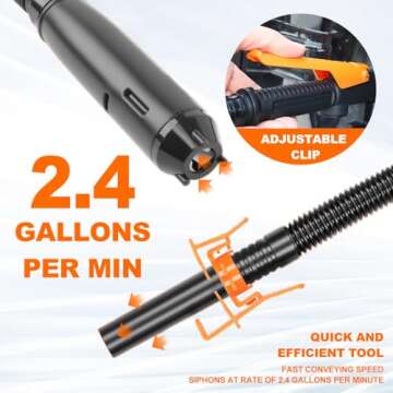 Portable Battery Fuel Transfer Pump for Gas and Water
