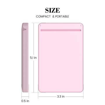 ULIGOOD [2023 Latest] Travel Mirror with Light, 1X/3X Magnification Lighted Pocket Mirror, Touch Switch Compact Mirror with LED Light, 2-Sided, Portable, Folding, Handheld, Small Compact Mirror(Pink)