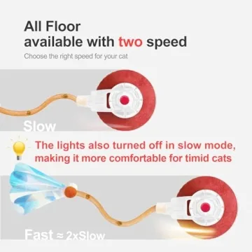 Jkanti Interactive Cat Toys Agile Moving Ball Elastic Tail