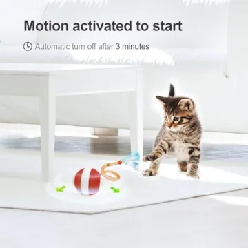 Jkanti Interactive Cat Toys Agile Moving Ball Elastic Tail